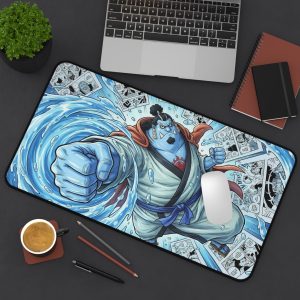 Water Samurai Desk Mat — Anime Wave Battle Mouse Pad - Image 4