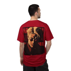 Blond Sunglasses Noir Portrait T-shirt | Retro Graphic Anime Style - Image 12