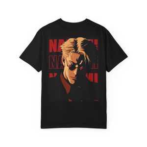 Blond Sunglasses Noir Portrait T-shirt | Retro Graphic Anime Style - Image 7