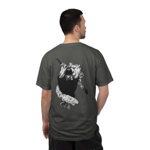 T-Shirt — Black Hand & Snake Back Graphic Tee - Image 5