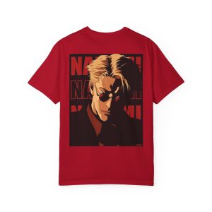 Blond Sunglasses Noir Portrait T-shirt | Retro Graphic Anime Style - Image 10