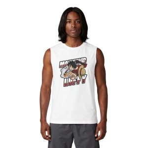 Luffy Anime Muscle Tank — "Wanted" Straw Hat Pirate Graphic - Image 3