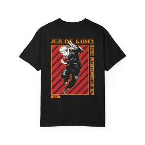 Jujutsu Kaisen Graphic T-Shirt – Anime Retro Stripe Back Print - Image 8