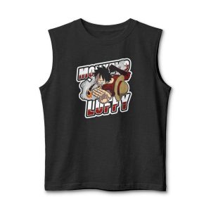 Luffy Anime Muscle Tank — "Wanted" Straw Hat Pirate Graphic - Image 10