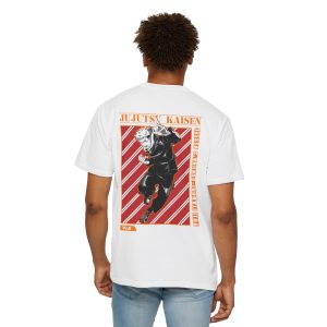 Jujutsu Kaisen Graphic T-Shirt – Anime Retro Stripe Back Print - Image 3