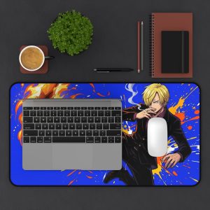 Flame Kick Desk Mat — Anime Character Gaming Mouse Pad - Image 3