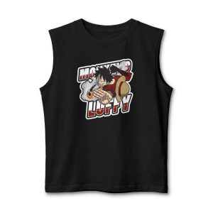 Luffy Anime Muscle Tank — "Wanted" Straw Hat Pirate Graphic - Image 6