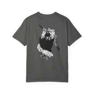 T-Shirt — Black Hand & Snake Back Graphic Tee - Image 2