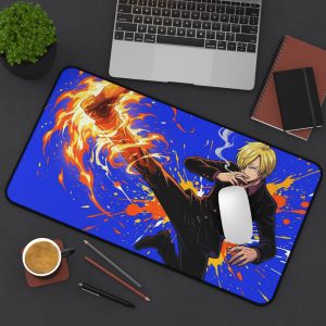 Flame Kick Desk Mat — Anime Character Gaming Mouse Pad - Image 4